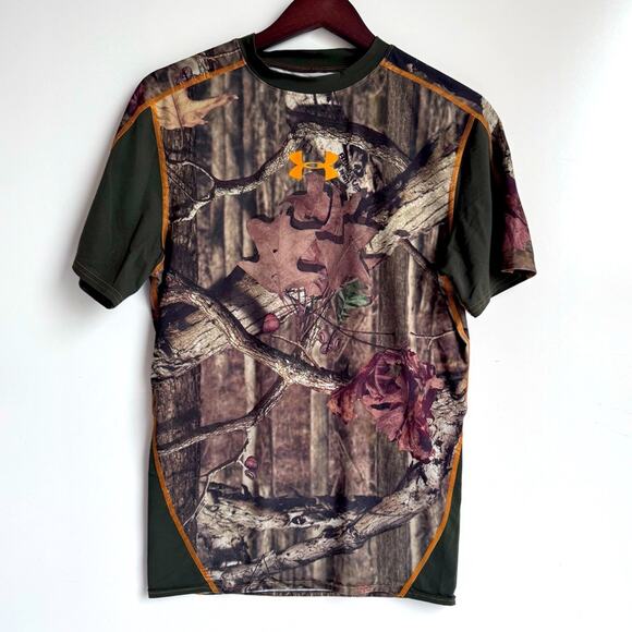 Under Armour UA Camo Hunting Compression Short Sleeve Shirt Breakup infinity - Picture 1 of 9